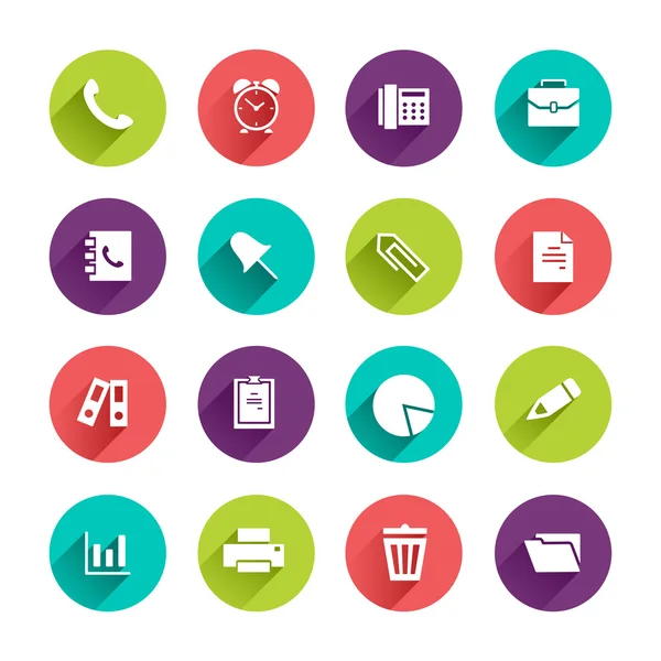 Flat Application Icons Set — Stock Vector