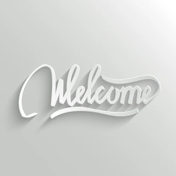 Benvenuto lettering Greeting Card — Vettoriale Stock