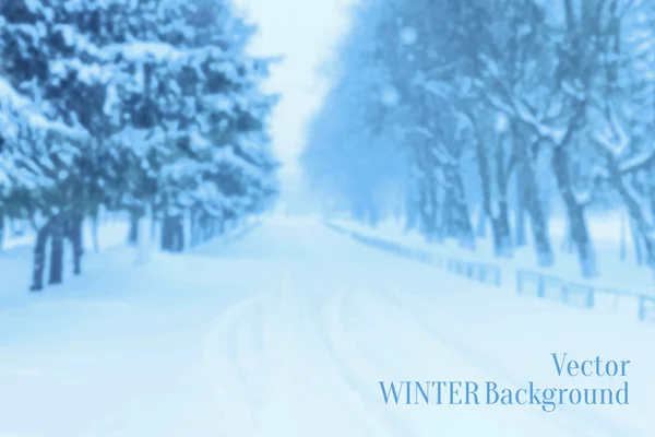 Winter Blurred Background — Stock Vector