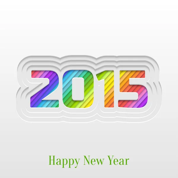 Creative 2015 Happy New Year Greeting Card — Stock Vector