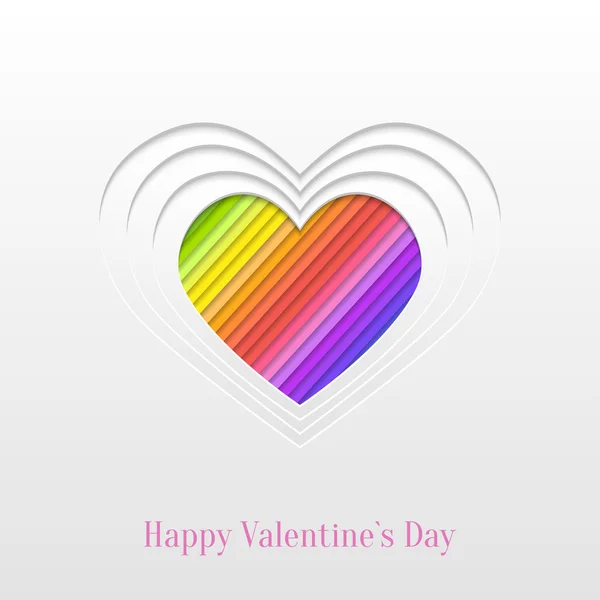 Creative Valentines Day Heart  Greeting Card — Stock Vector