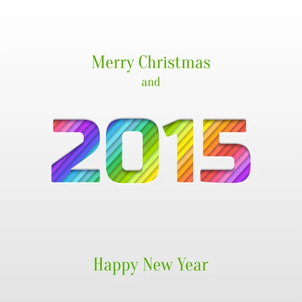 クリエイティブ 2015年幸せな新年のグリーティング カード — ストックベクタ