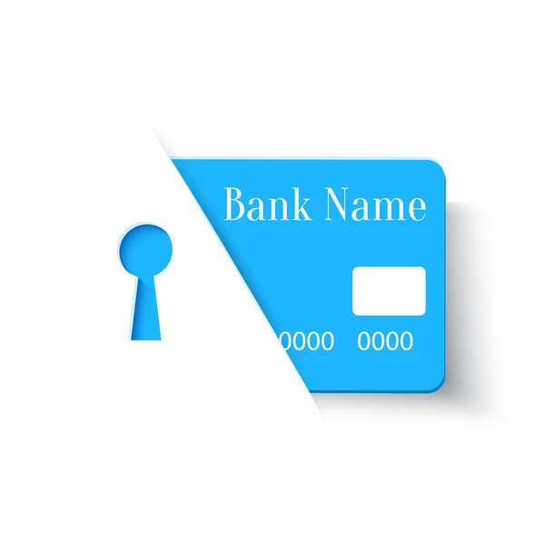 Icono de concepto de protección de tarjeta de crédito — Vector de stock