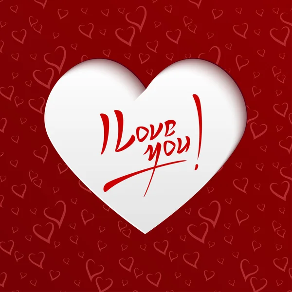 I Love You - Valentýn přání — Stockový vektor