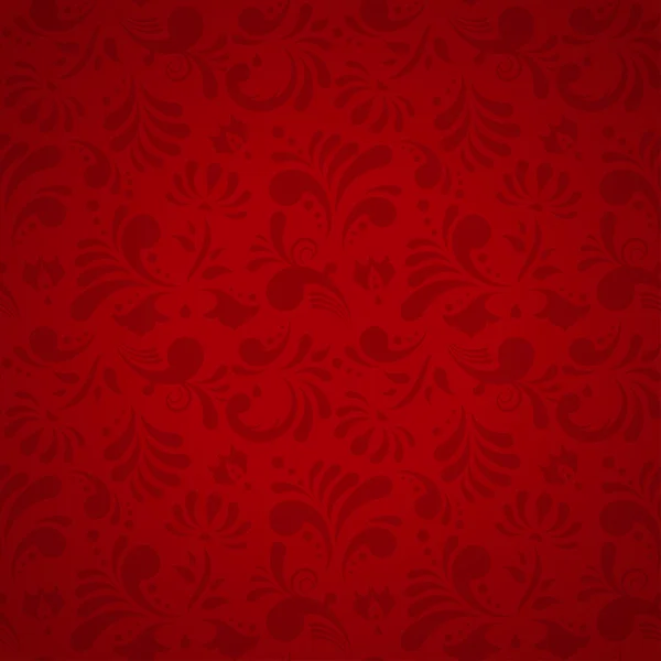 矢量花纹无缝，微妙的红色背景 — 图库矢量图片