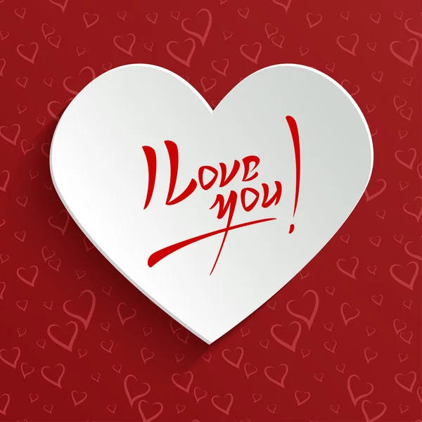 I Love You - Valentýn přání — Stockový vektor