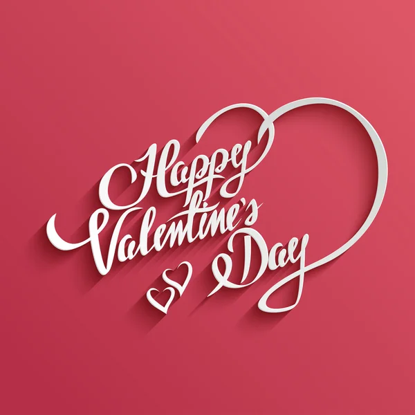 Щасливий День Святого Валентина з написом Вітальна листівка Ліцензійні Стокові Ілюстрації