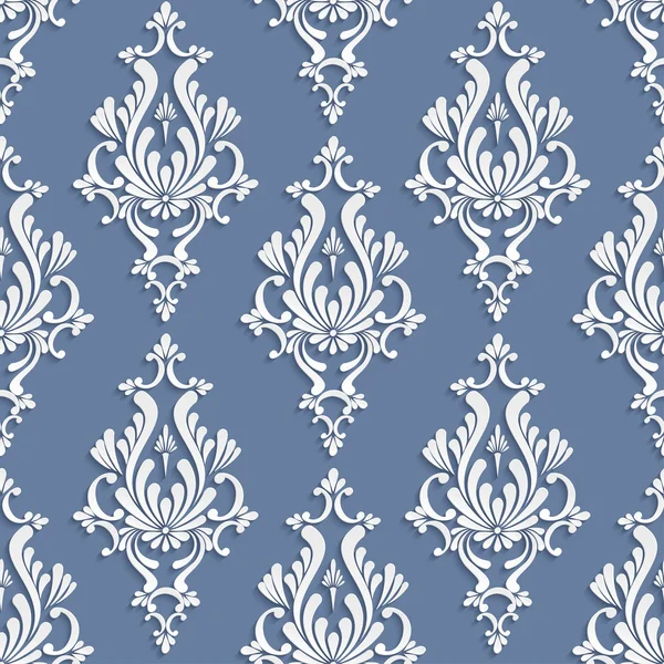 Vector Floral damassé Seamless Pattern — Image vectorielle