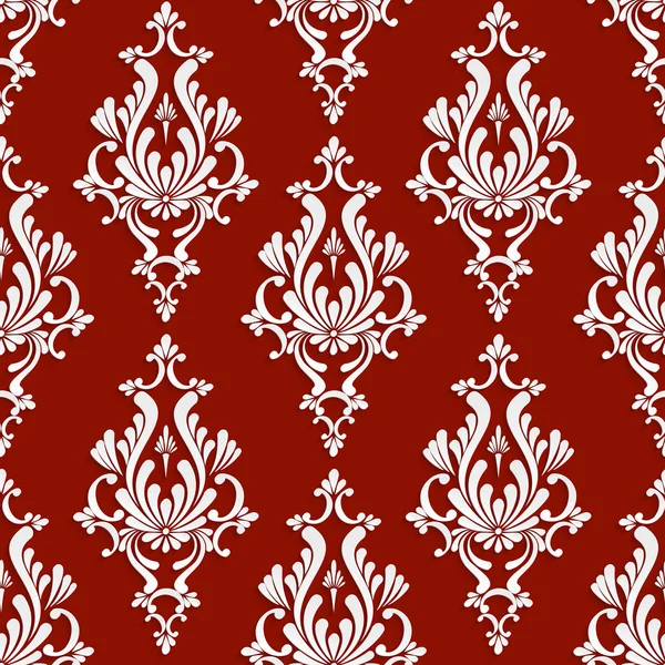 Vector Floral damassé Seamless Pattern — Image vectorielle