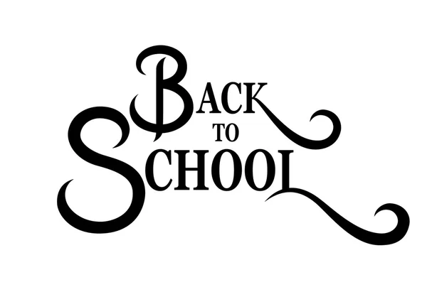 Back To School Lettering Handmade Calligraphy — 스톡 벡터