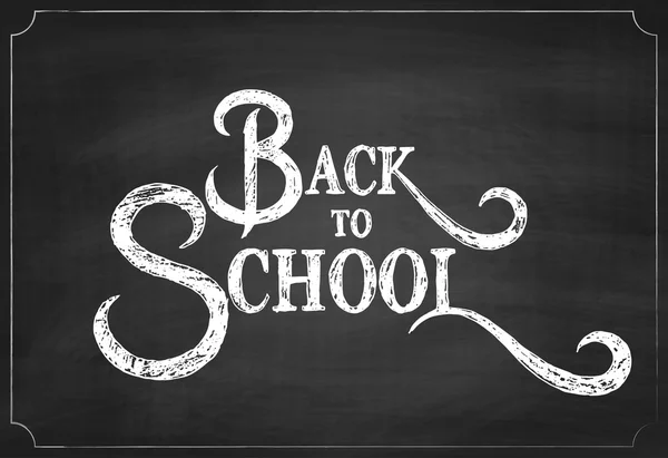 Back to School Chalk Hand Drawing Background - Stok Vektor