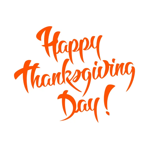 Happy Thanksgiving Day kalligrafisk text — Stock vektor