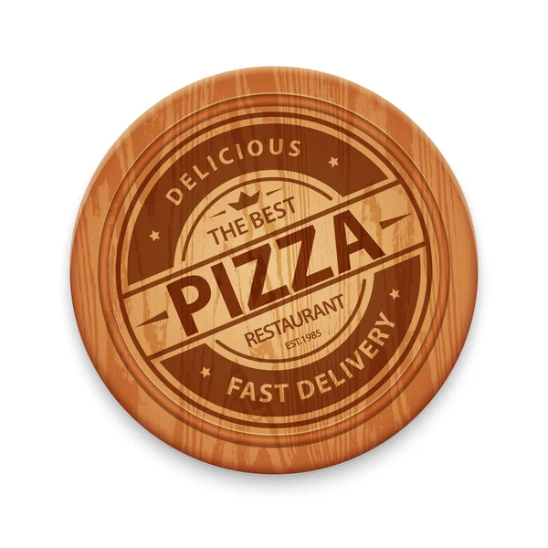 Vektör pizza restoran logosu — Stok Vektör