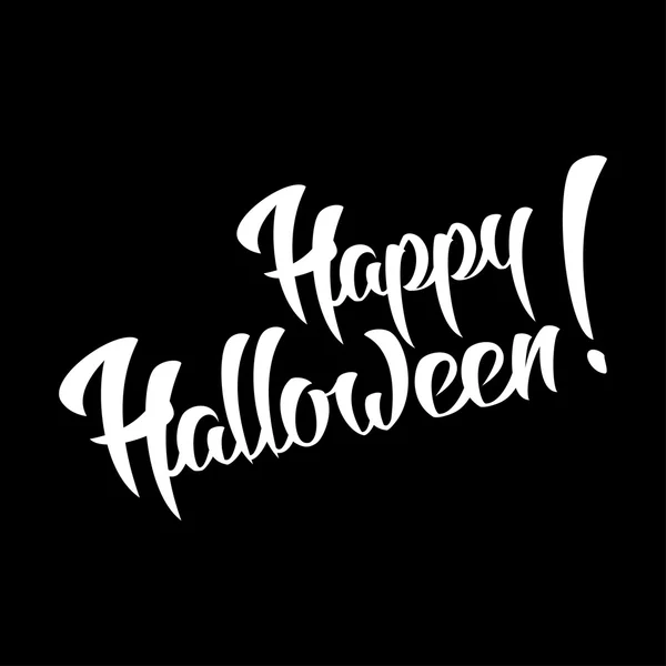 Happy Halloween Vector Hand Lettering Design Element — Stock Vector
