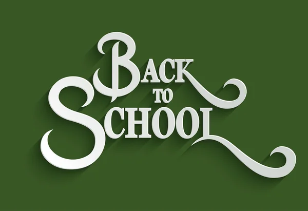 Back to School lettering Greeting Card - Stok Vektor