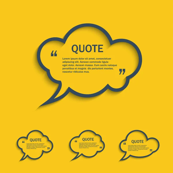 Quote line cloud speech bubbles set — Stock Vector