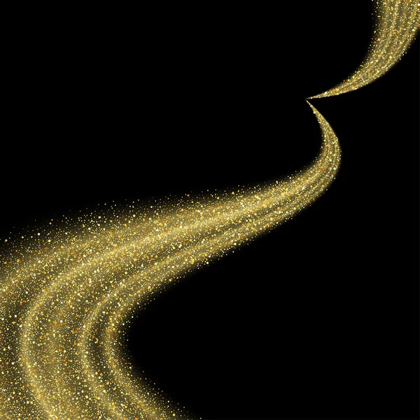 Abstract vector poussière d'or paillettes étoiles vague fond — Image vectorielle