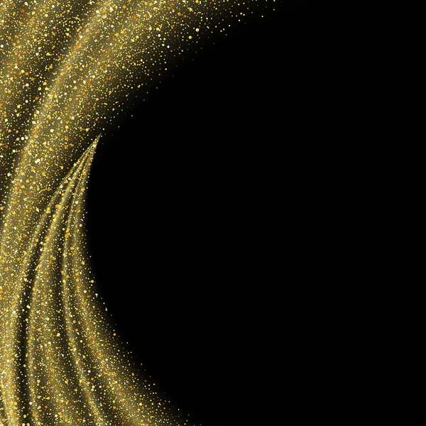 Abstract vector gold dust glitter star wave background