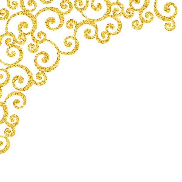 Abstract vector gold dust glitter swirl pattern — Διανυσματικό Αρχείο