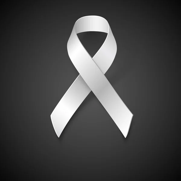 Awareness White Ribbon — Stock Vector