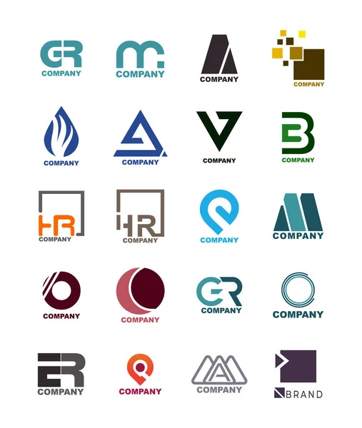 Conjunto de 20 Logo Elements vetor conjunto —  Vetores de Stock