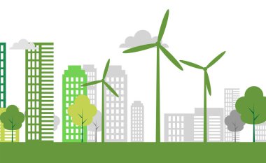 Çevreyle Çevre ve Çevreyle Çevre: Çevre dostu Fikirler, Vektör Resimleri