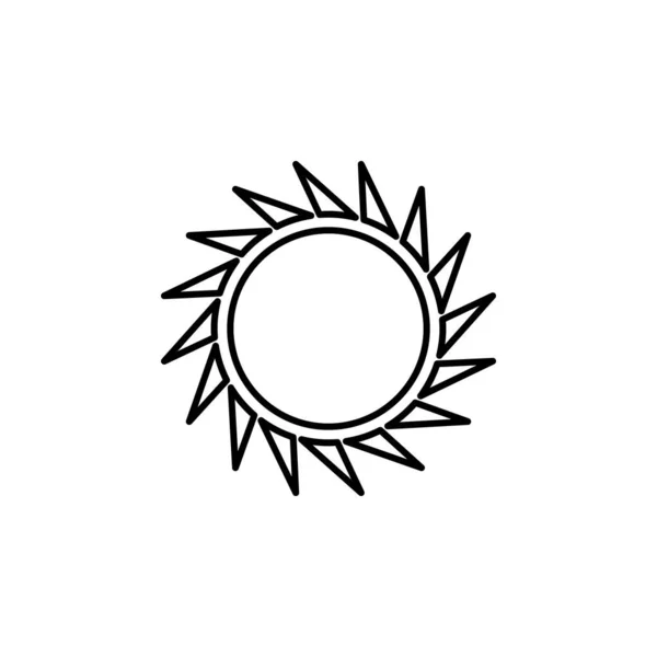 Sun, ikona letního vektoru. Čára letní a sluneční vektor ikona. — Stockový vektor