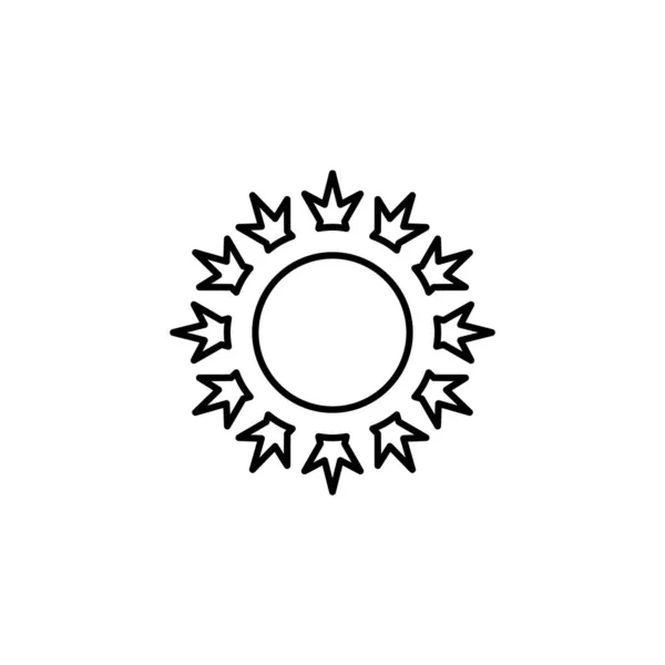 Солнце, летняя векторная иконка. Линия летнего и солнечного вектора. — стоковый вектор