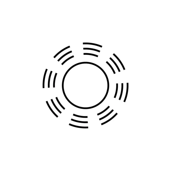 Soleil, icône vectorielle de contour d'été. Ligne été et icône vectorielle soleil. — Image vectorielle