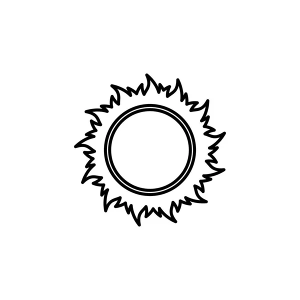 太阳,夏季轮廓矢量图标.夏季线和太阳矢量图标. — 图库矢量图片