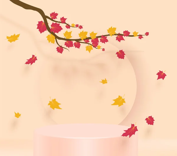 Vector Illustration of an Autumn Design branch fall leaves. Ilustrasi vektor - Stok Vektor