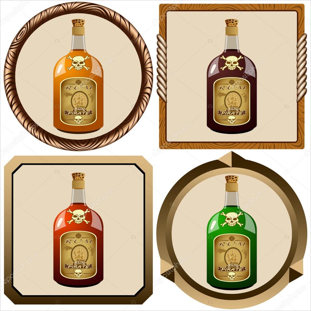 icons with pirate rum