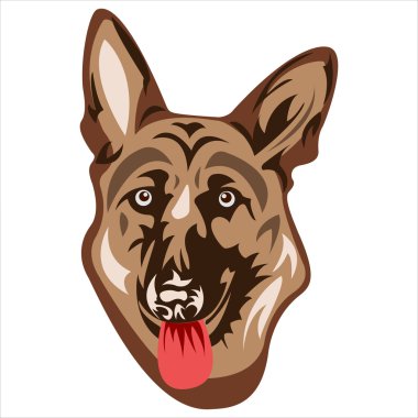 köpeğin yüz vektör 