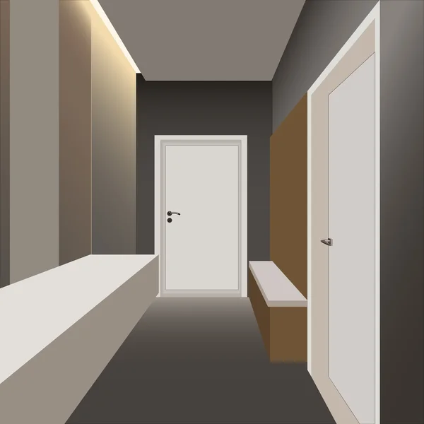 Lorong desain interior - Stok Vektor