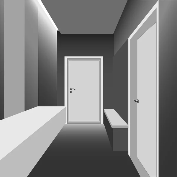 Дизайн інтер'єру коридору Стоковий вектор