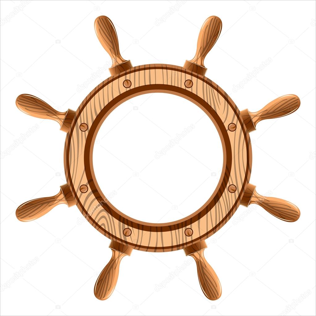 Il timone della nave — Vettoriale Stock