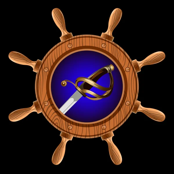 Espada pirata icono — Vector de stock