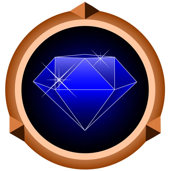 Sihirli bir kristal simgesiyle — Stok Vektör