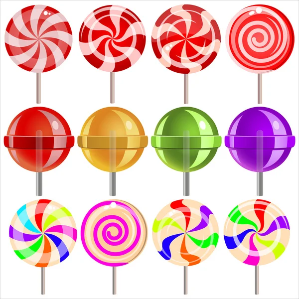 Socker söt Lollipop — Stock vektor