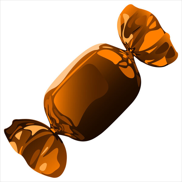 chocolate candy in a wrapper