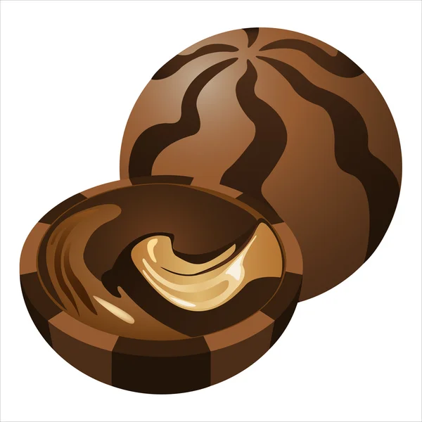 Caramelo de chocolate dulce — Vector de stock