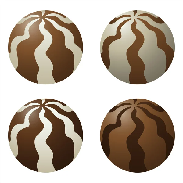 Caramelo de chocolate dulce — Vector de stock