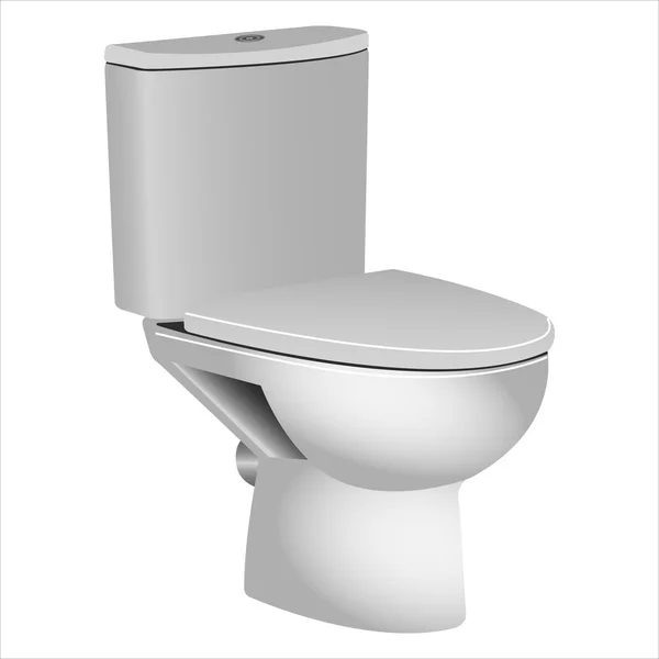 Ceramic white toilet — Stock Vector