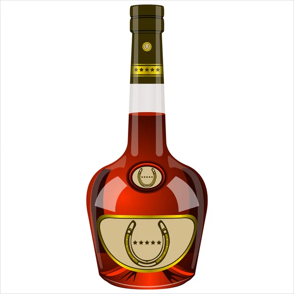 Láhev s brandy — Stockový vektor