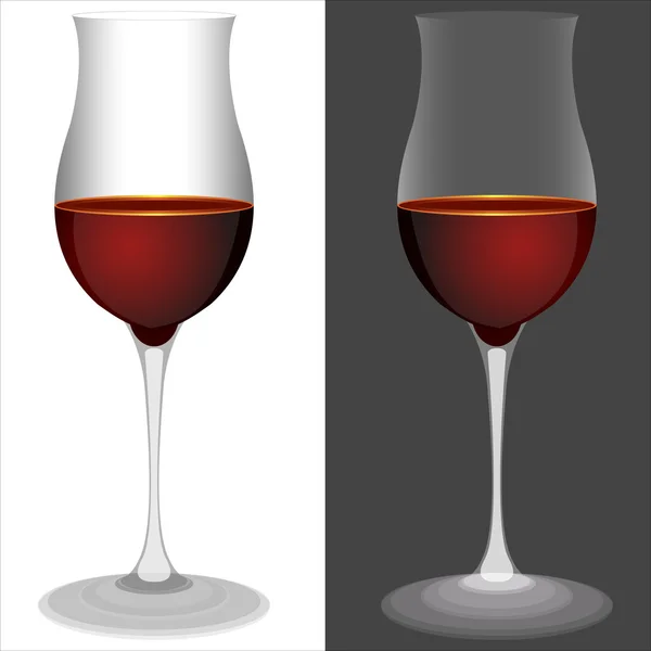 Sklenici červeného vína — Stockový vektor