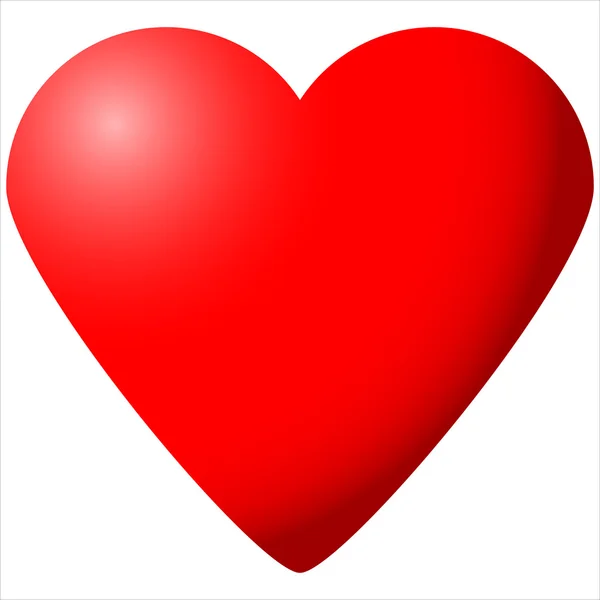 Vetor cardíaco vermelho — Vetor de Stock