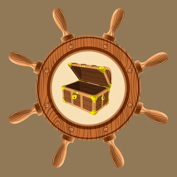 Icon pirate chest — Stock Vector