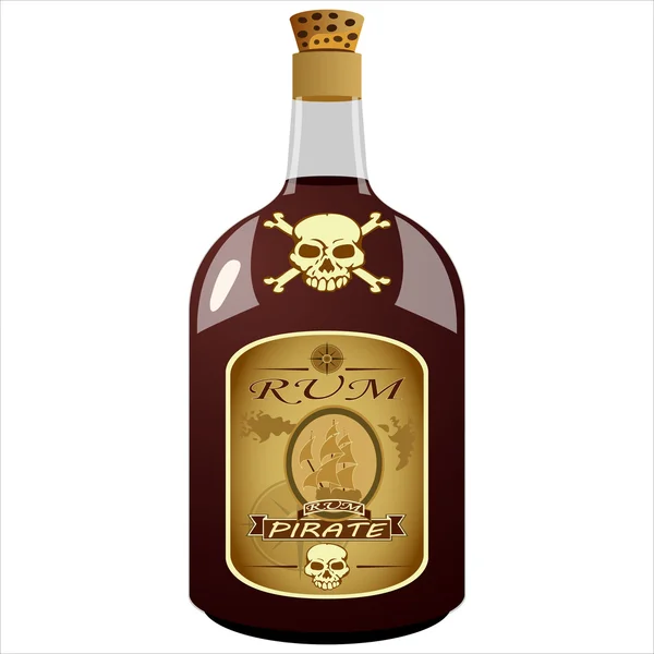 Bottle of pirate rum Stock Illustration