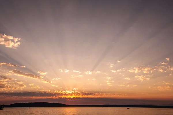 デモインの夕日 — ストック写真