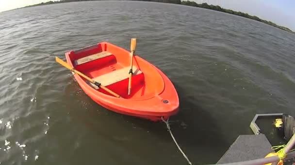 Dinghy bote de remos — Vídeos de Stock